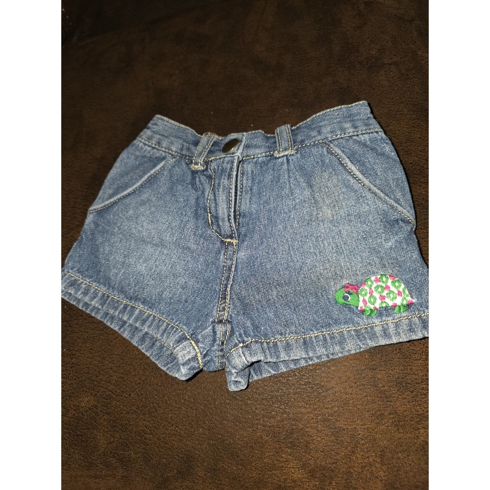 Crazy 8 denim jeans shorts turtle size 6 12 months